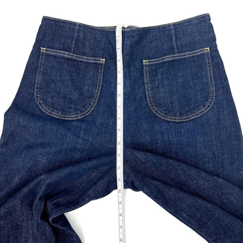 Maeve Anthropologie The Colette Ruffle Hem Wide Leg Stretch Jeans Sz 29 Preowned - Picture 5 of 11